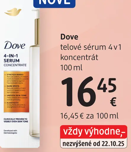 Dove telové sérum 4 v 1 koncentrát