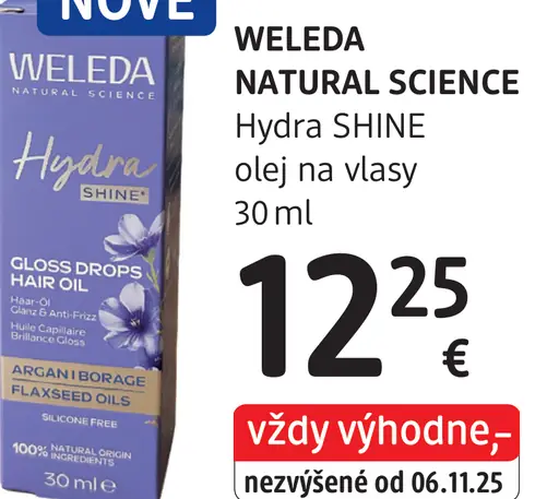 Weleda Natural Science Hydra Shine olej na vlasy