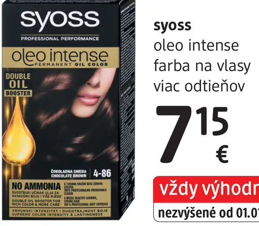 Syoss Oleo Intense Farba na vlasy žiarivo medený 7-77