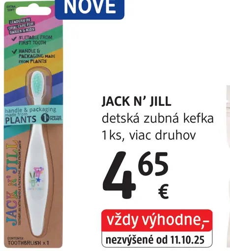 JACK N' JILL detská zubná kefka