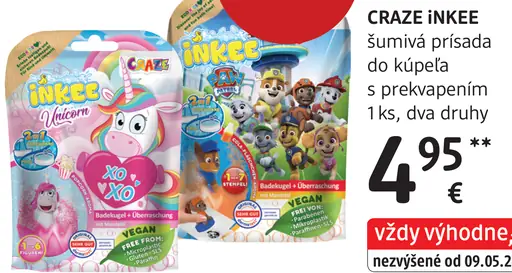 Graze Inkee šumivá prísada do kúpeľa s prekvapením