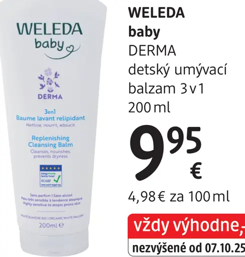 Weleda DERMA detský umývací balzam 3v1
