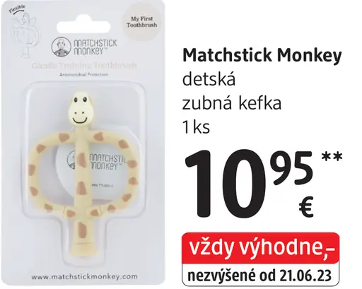 Matchstick Monkey detská zubná kefka