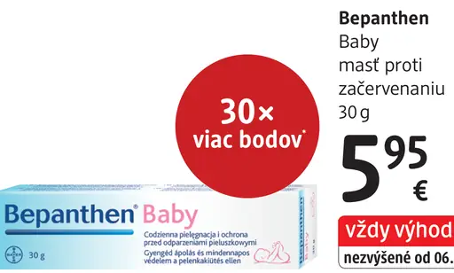 Bepanthen mast proti začervenaniu
