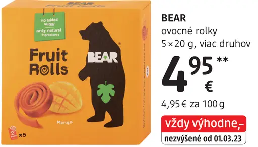 BEAR ovocné rolky