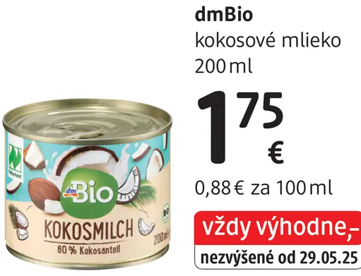 DmBio kokosové mlieko