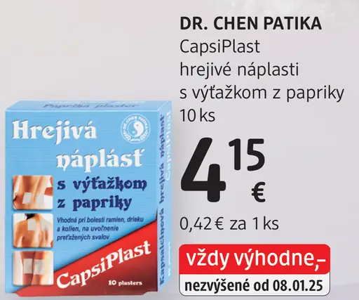Dr. Chen Patika hrejivé náplasti s výťažkom z papriky