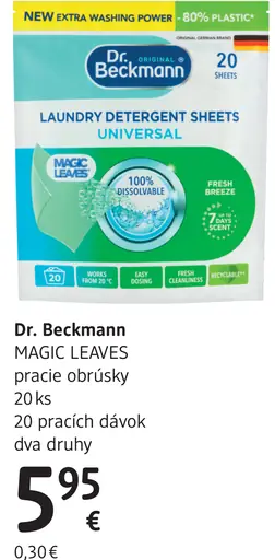 Dr. Beckmann MAGIC LEAVES pracie obrúsky