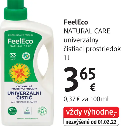 FeelEco NATURAL CARE čistiaci prostriedok