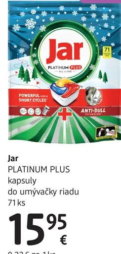 Jar PLATINUM PLUS kapsuly do umývačky riadu
