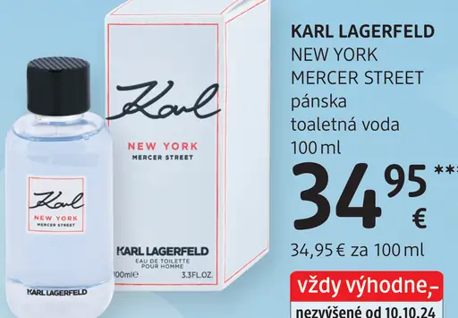Karl Lagerfeld New York Mercer Street pánska toaletná voda