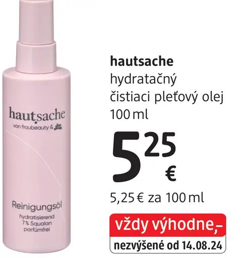 Hautsache hydratačný čistiaci pleťový olej