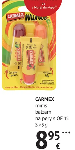 Carmex minis balzam na pery s OF 15
