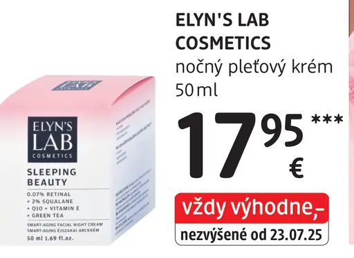 Elyn's Lab Cosmetics nočný pleťový krém
