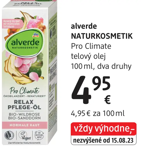 Alverde NATURKOSMETIK Pro Climate telový olej