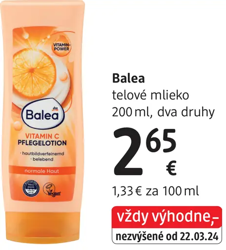 Balea telové mlieko