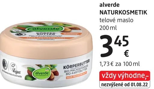 Alverde Naturkosmetik telové maslo