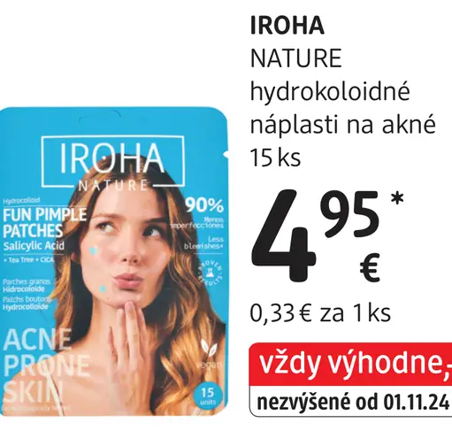 Iroha Nature hydrokoloidné náplasti na akné