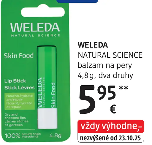 Weleda Skin Food balzam na pery