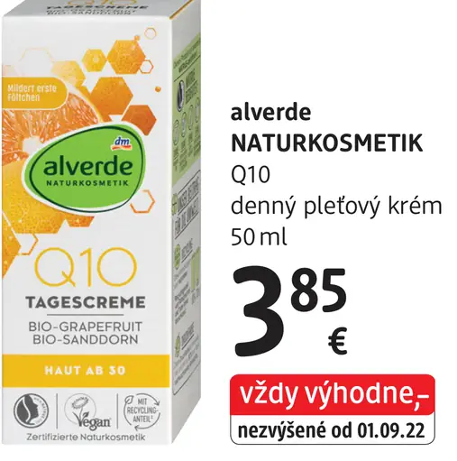 Alverde NATURKOSMETIK Q10 denný pleťový krém