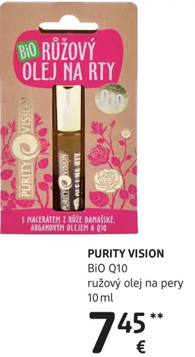 Purity Vision Bio Q10 ružový olej na pery