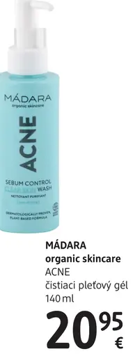 Mádara organic skincare ACNE čistiaci pleťový gél