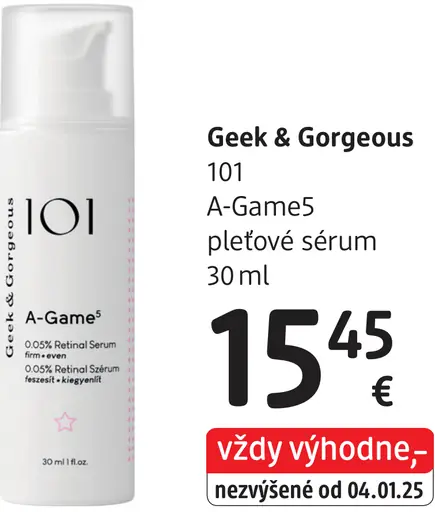 Geek & Gorgeous 101 A-Game 5 pleťové sérum