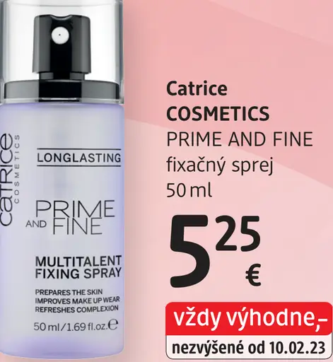 Catrice Cosmetics Prime and Fine fixačný sprej