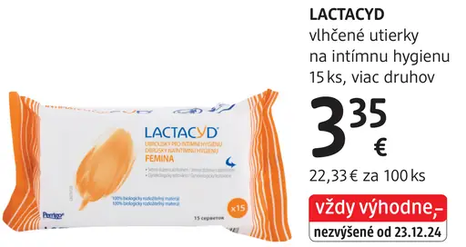 Lactacyd Fresh obrúsky na intímnu hygienu
