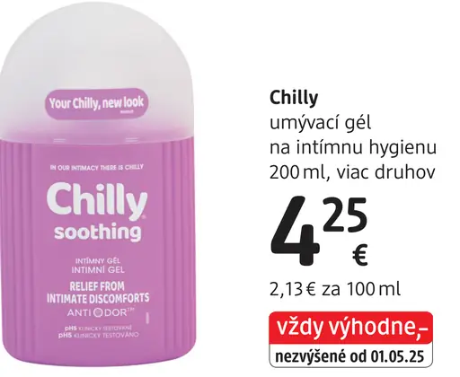 Chilly umývací gél pre intímnu hygienu
