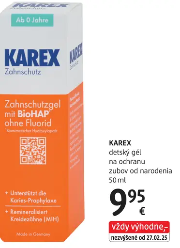 Karex detský gél na ochranu zubov od narodenia