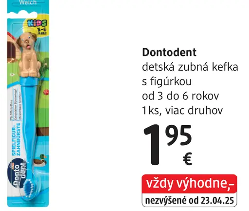 Dontodent detská zubná kefka s figúrkou