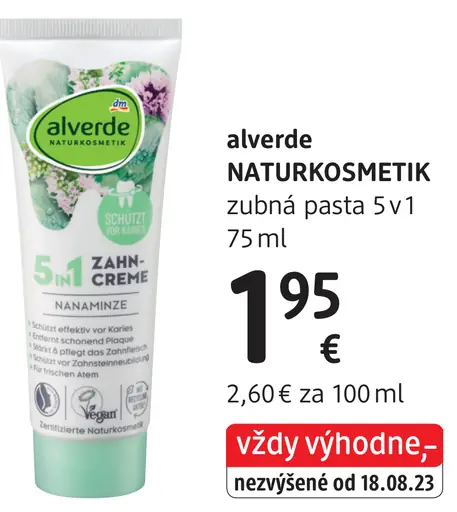 Alverde Naturkosmetik zubná pasta 5 v 1