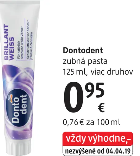 Dontodent zubná pasta