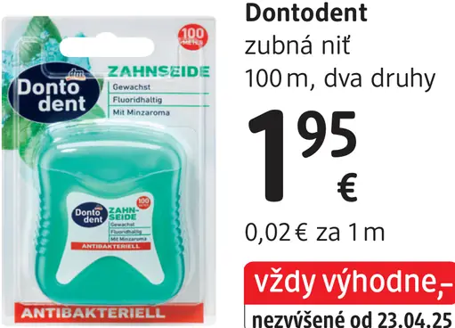 Dontodent dentálna niť a špáradlo