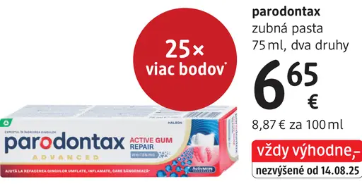 Parodontax zubná pasta