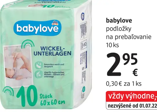Babylove podložky na prebaľovanie