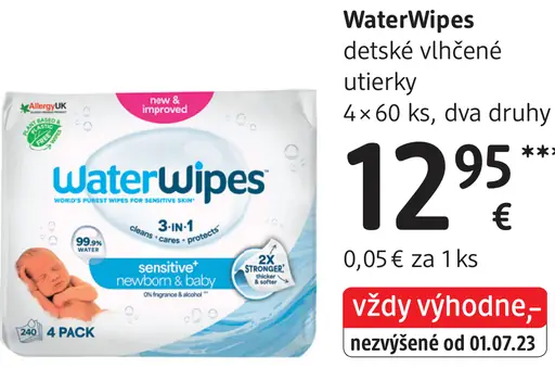 WaterWipes detské vlhčené utierky