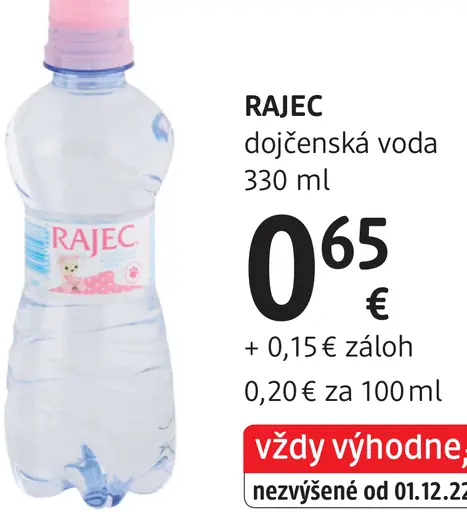 Rajec dojčenská voda