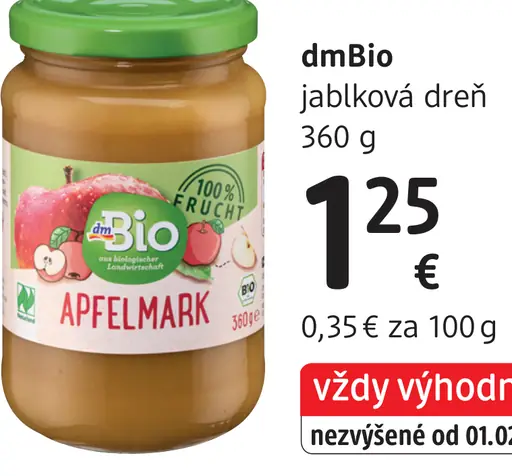 DmBio jablková dreň