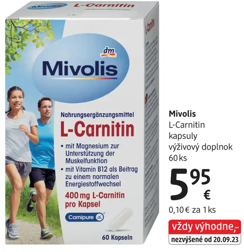 Mivolis L-Carnitin kapsuly výživový doplnok