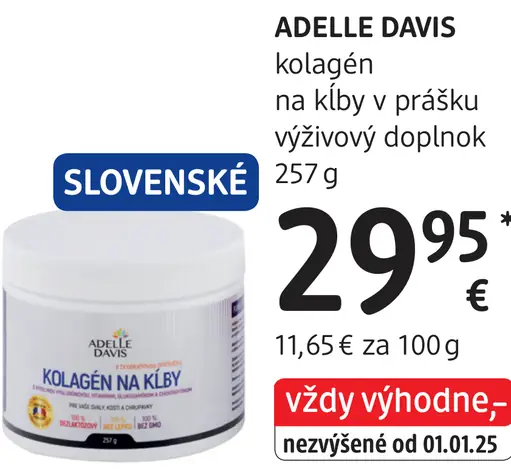 Adelle Davis kolagén na kĺby v prášku výživový doplnok