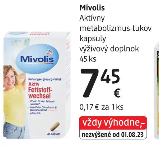 Mivolis Aktívny metabolizmus tukov kapsuly výživový doplnok