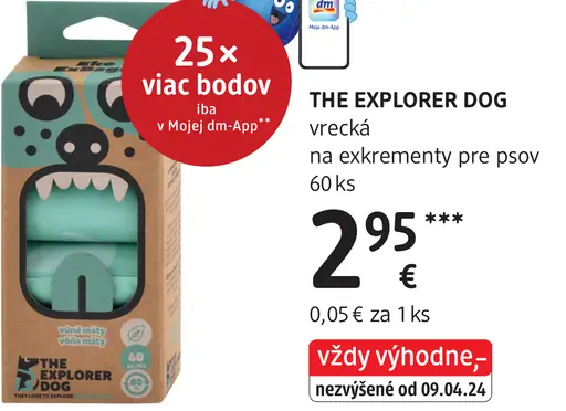 The Explorer Dog vrecká na exkrementy pre psov