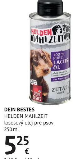 DEIN BESTES HELDEN MAHLZEIT lososový olej pre psov