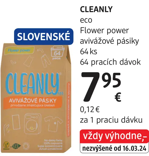 Cleanly eco Flower power avivážové pásiky