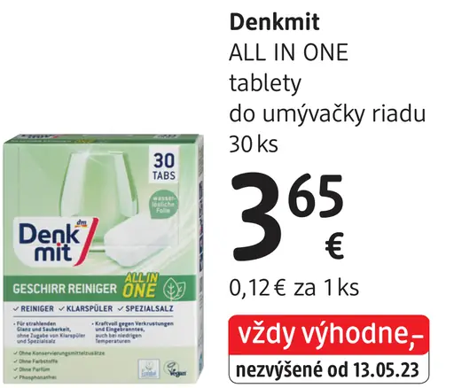 Denkmit ALL IN ONE tablety do umývačky riadu