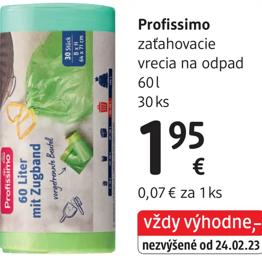 Profissimo zaťahovacie vrecia na odpad