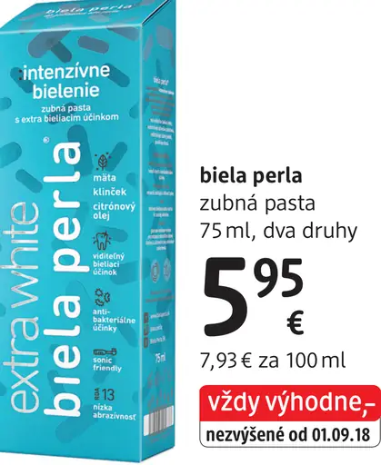 Biela Perla extra white zubná pasta