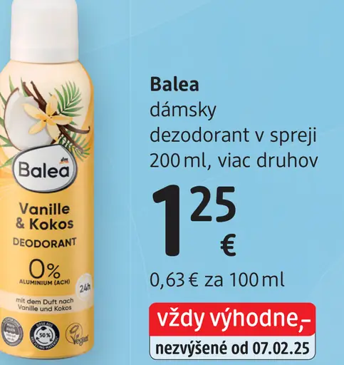 Balea dámsky dezodorant v spreji, viac druhov